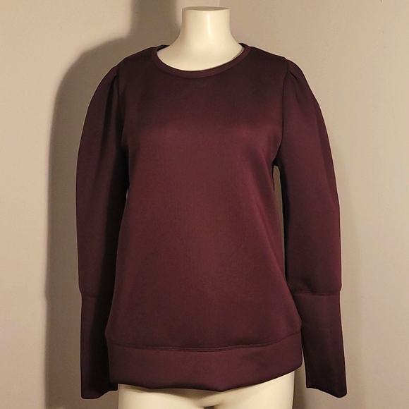 Stella & Dot Puff sleeve Neoprene style top - Medium - Picture 3 of 9